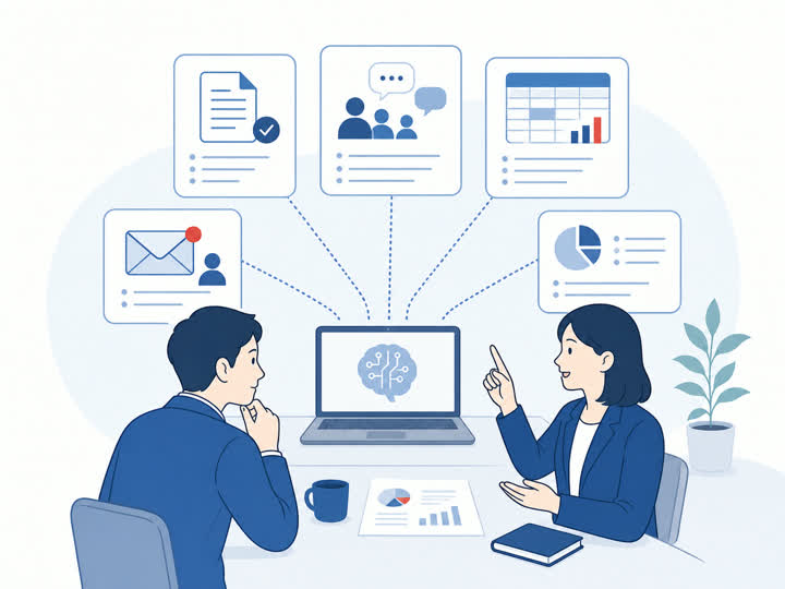 生成AIで改善できる業務を見極めるイメージ